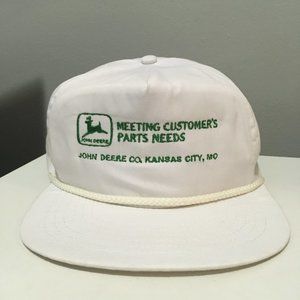 Vintage Sunbelt John Deere Employee Rope-Brim Snapback Hat Kansas City Missouri
